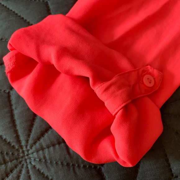 Coral Button-Up Blouse - Picture 6 of 6